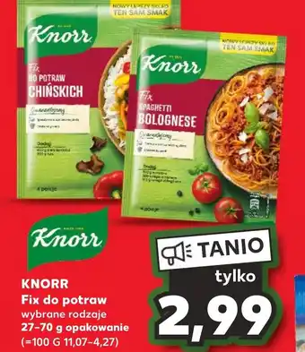 Kaufland Knorr Fix do potraw wybrane rodzaje 27-70 g opakowanie oferta