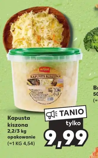 Kaufland Kapusta kiszona 2,2/3 kg opakowanie oferta