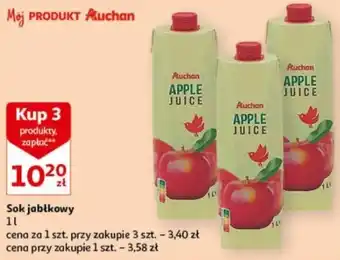 Auchan Sok jabłkowy 1l oferta
