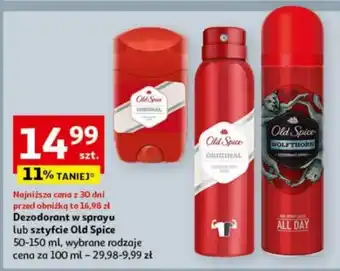 Auchan Dezodorant w sprayu lub sztyfcie Old Spice 50-150 ml oferta