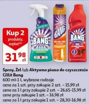 Spray, Żel lub Aktywna piana do czyszczenia Cillit Bang 2 x 600 ml - 1 l