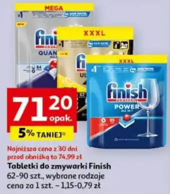 Auchan Tabletki do zmywarki Finish 62-90 szt. oferta