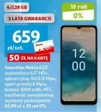 Auchan Smartfon Nokia G22 oferta