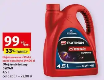 Auchan Olej syntetyczny 5W/40 4,5 l oferta