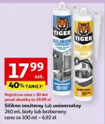 Auchan Silikon sanitarny lub uniwersalny 260 ml oferta