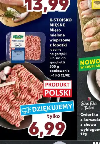 Kaufland K-STOISKO MIĘSNE Mięso mielone wieprzowe z łopatki 500g oferta