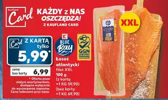 Kaufland Łosoś atlantycki filet XXL 100g oferta