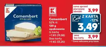 Kaufland Camembert 52% tł. 120g oferta