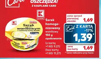 Kaufland Serek homogenizowany 160g oferta