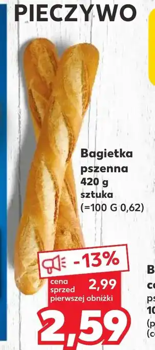 Kaufland Bagietka pszenna 420 g sztuka oferta