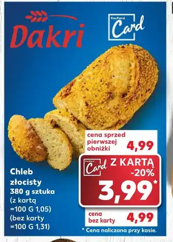 Kaufland Chleb złocisty 380 g sztuka oferta