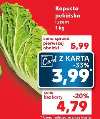 Kaufland Kapusta pekińska oferta