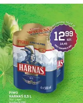 Duży Ben Harnaś piwo jasne pełne 4 x 500 ml oferta