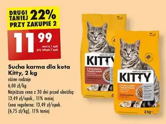 Biedronka Karma dla kota z wołowiną i wątróbką 1 SZT 2 KG oferta