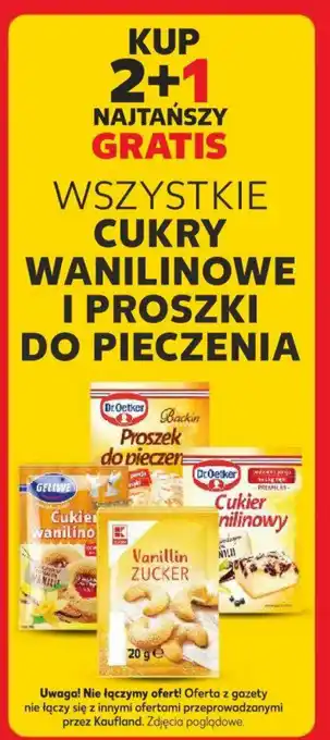Kaufland WYSTKIE CUKRY WANILINOWE I PROSZKI DO PIECZENIA oferta