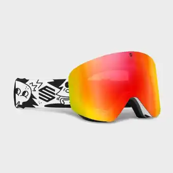Decathlon Gogle sporty zimowe siroko gx kids snowman czerwony dzieci oferta