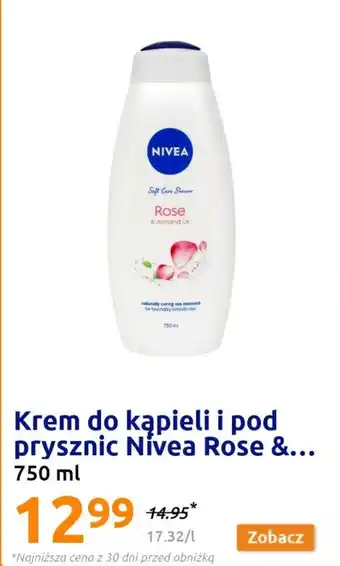 Action Krem do kąpieli i pod prysznic Nívea Rose 750 ml oferta