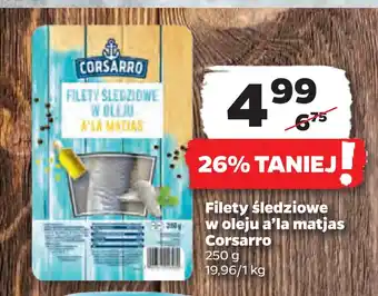 Netto Filety śledziowe w oleju a'la matjas corsarro oferta