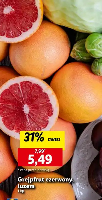Lidl Grejpfrut czerwony, luzem 1 kg oferta