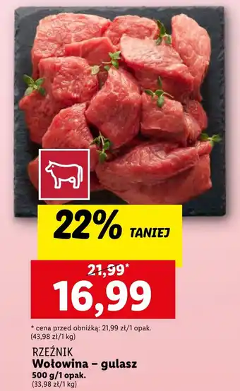 Lidl RZEŹNIK Wołowina - gulasz 500 g oferta