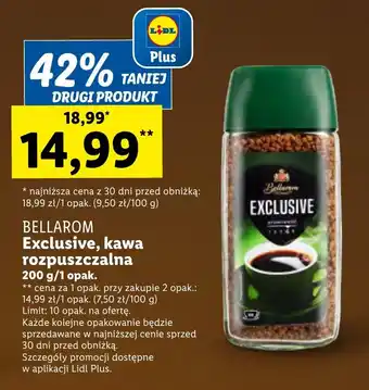 Lidl BELLAROM Exclusive, kawa rozpuszczalna 200 g oferta
