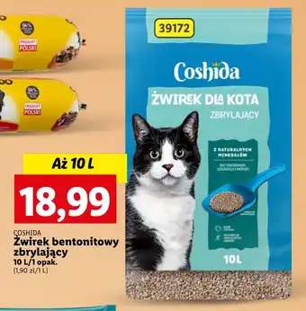 Lidl COSHIDA Żwirek bentonitowy zbrylający 10 L oferta