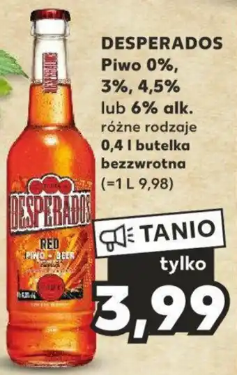 Kaufland DESPERADOS Piwo 0%, 3%, 4,5% lub 6% alk. oferta