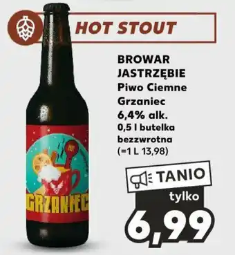 Kaufland BROWAR JASTRZĘBIE Piwo Ciemne Grzaniec 6,4% alk. 0,5 L butelka bezzwrotna oferta