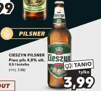 Kaufland CIESZYN PILSNER Piwo pils 4,8% alk. 0,5 L butelka oferta