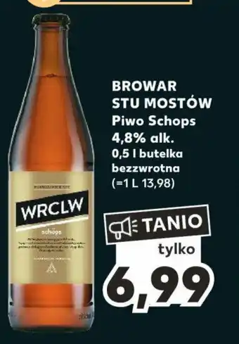 Kaufland BROWAR STU MOSTÓW Piwo Schops 4,8% alk. 0,5 L butelka bezzwrotna oferta
