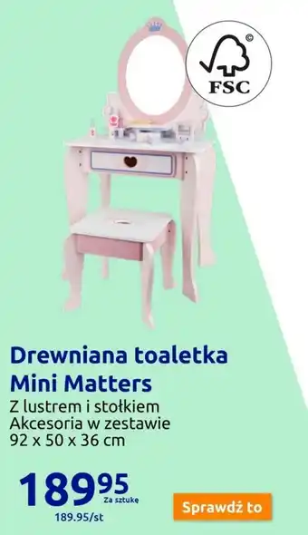 Action Drewniana toaletka Mini Matters oferta