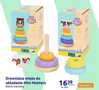 Action Drewniana wieża do układania Mini Matters oferta