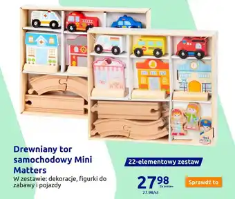 Action Drewniany tor samochodowy Mini Matters oferta