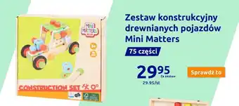 Action Zestaw konstrukcyjny drewnianych pojazdów Mini Matters oferta