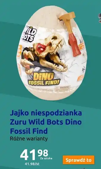 Action Jajko niespodzianka Zuru Wild Bots Dino Fossil Find oferta