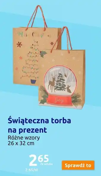 Action Świąteczna torba na prezent oferta