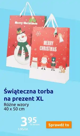 Action Świąteczna torba na prezent XL oferta