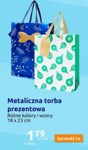 Action Metaliczna torba prezentowa oferta