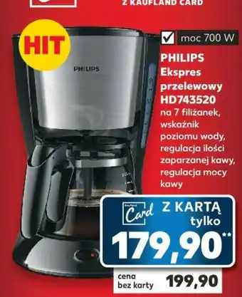 Kaufland PHILIPS Ekspres przelewowy HD743520 oferta