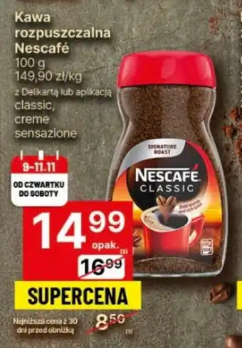Delikatesy Centrum Kawa rozpuszczalna Nescafé 100 g oferta