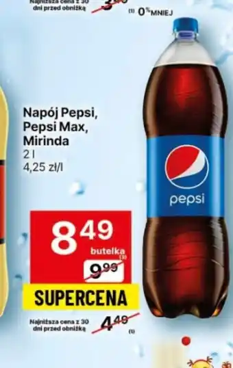 Delikatesy Centrum Napój Pepsi, Pepsi Max, Mirinda 2l oferta