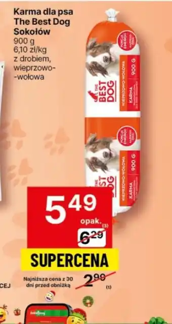 Delikatesy Centrum Karma dla psa The Best Dog Sokołów 900g oferta