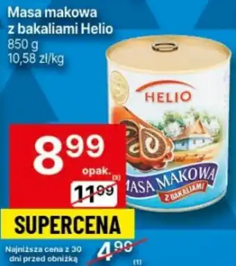 Masa makowa z bakaliami Helio 850g