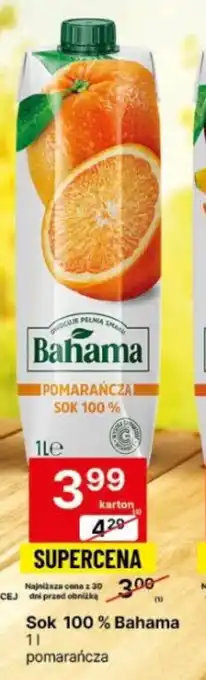 Delikatesy Centrum Sok 100% Bahama 1l oferta
