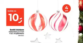 Dealz Bombki choinkowe różne wzory, śr. 8 cm 4 szt. w opakowaniu oferta