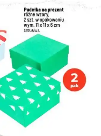 Dealz Pudełka na prezent różne wzory. 2 szt. w opakowaniu wym. 11 x 11 x 6 cm oferta