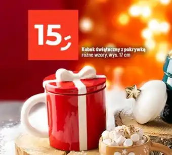 Dealz Kubek świąteczny z pokrywką różne wzory, wys. 17 cm oferta