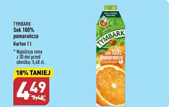 ALDI TYMBARK Sok 100% pomarańcza 1 L oferta