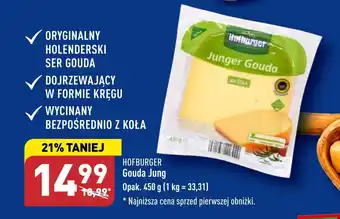 ALDI HOFBURGER Gouda Jung 450 g oferta