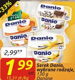Społem Danio serek homogenizowany o smaku waniliowym 130 g oferta